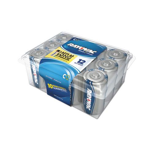 High Energy Premium Alkaline C Batteries, 12-pack