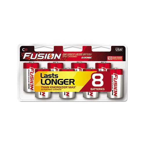 Fusion Advanced Alkaline C Batteries, 8-pack