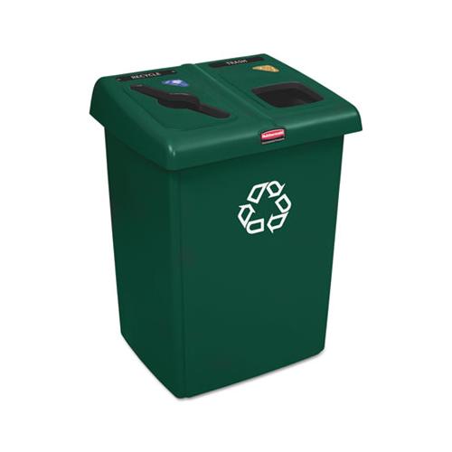 Glutton Recycling Station, Two-stream, 46 Gal, Green