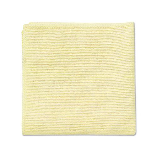 Microfiber Cleaning Cloths, 16 X 16, Yellow, 24-pack