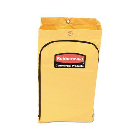 Zippered Vinyl Cleaning Cart Bag, 24 Gal, , 17.25" X 30.5", Yellow