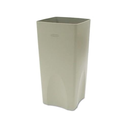 Plaza Waste Container Rigid Liner, Square, Plastic, 19 Gal, Beige