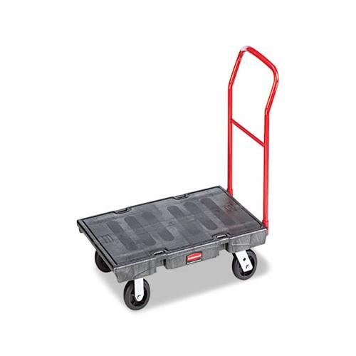 Heavy-duty Platform Truck Cart, 2,000 Lb Capacity, 24 X 48 Platform, Black