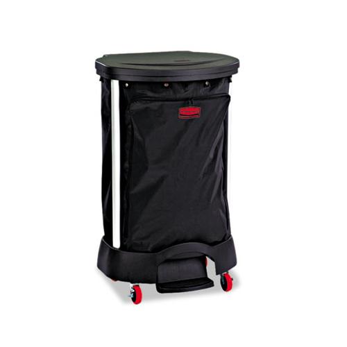 Premium Step-on Linen Hamper Bag, 30 Gal, 13.38w X 19.88d X 29.25h, Nylon, Black