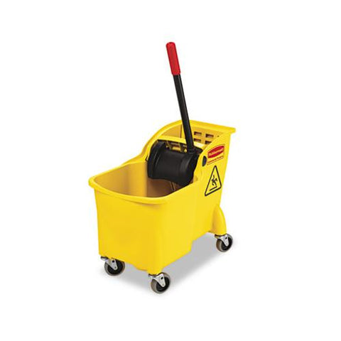 Tandem 31qt Bucket-wringer Combo, Yellow