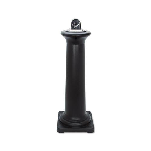 Groundskeeper Tuscan Receptacle, 13 X 13 X 38.38, Black