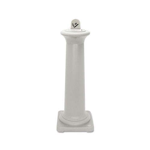 Groundskeeper Tuscan Receptacle, 13 X 13 X 38.38, Sandstone