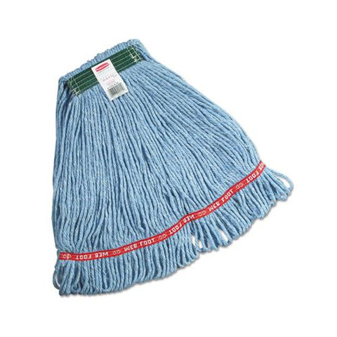 Swinger Loop Wet Mop Heads, Cotton-synthetic, Blue, Medium