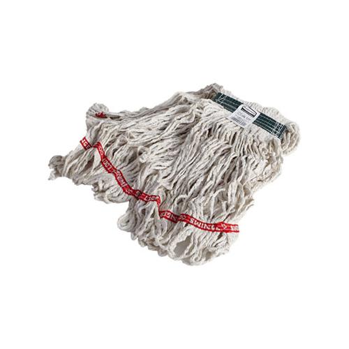 Swinger Loop Wet Mop Heads, Cotton-synthetic, White, Medium, 6-carton