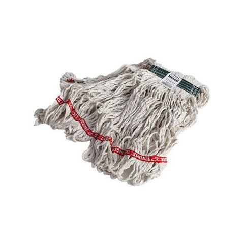 Swinger Loop Wet Mop Heads, Cotton-synthetic, White, Medium, 6-carton
