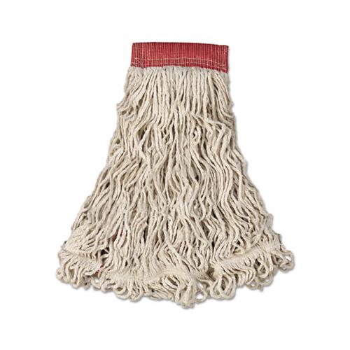 Swinger Loop Wet Mop Head, Large, Cotton-synthetic, White, 6-carton
