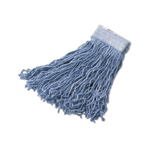 Synthetic Wet Mop Heads, Blue, 16 Oz, 5-in Blue Headband, 6-carton
