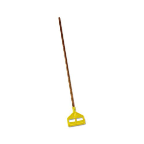 Invader Wood Side-gate Wet-mop Handle, 54", Natural-yellow