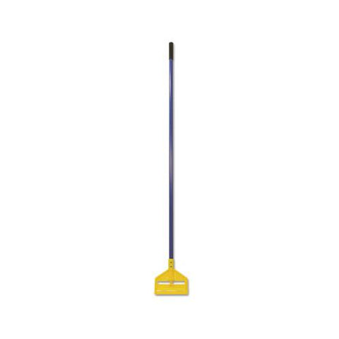 Invader Fiberglass Side-gate Wet-mop Handle, 60", Blue-yellow