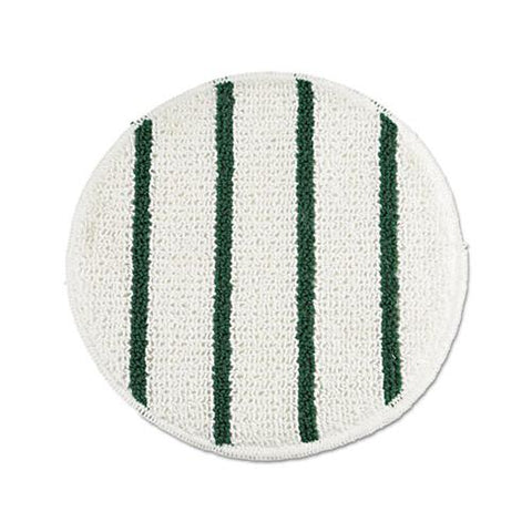 Low Profile Scrub-strip Carpet Bonnet, 19" Diameter, White-green
