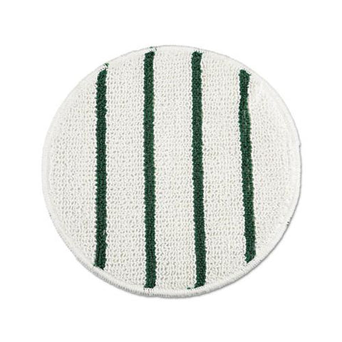 Low Profile Scrub-strip Carpet Bonnet, 21" Diameter, White-green