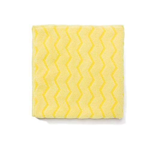 Reusable Cleaning Cloths, Microfiber, 16 X 16, Yellow, 12-carton