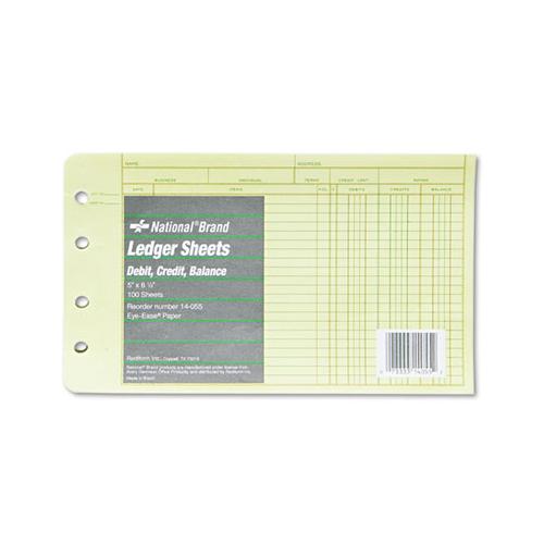Four-ring Binder Refill Sheets, 5 X 8 1-2, 100-pack