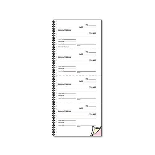 Money And Rent Unnumbered Receipt Book, 5 1-2 X 2 3-4, Two-part, 500 Sets-book