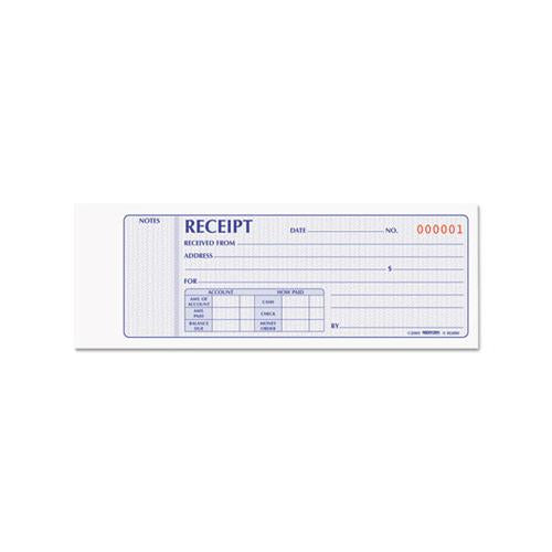 Receipt Book, 7 X 2 3-4, Carbonless Duplicate, 100 Sets-book