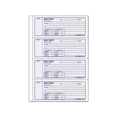 Money Receipt Book, 7 X 2 3-4, Carbonless Triplicate, 100 Sets