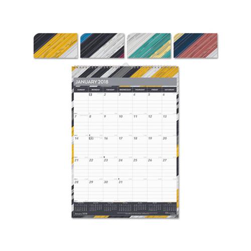 One Month Per Page Twin Wirebound Wall Calendar, Floral, 12 X 17, 2021
