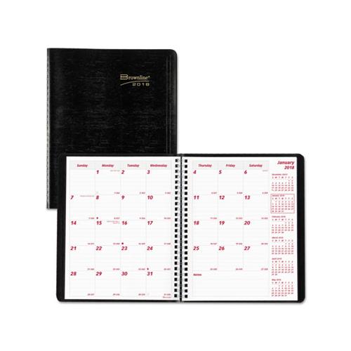 Essential Collection 14-month Ruled Planner, 8.88 X 7.13, Black, 2021