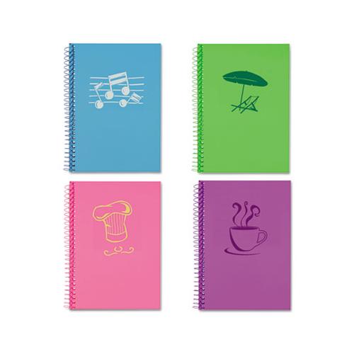 Lifenotes Notebook, 1 Subject, Medium-college Rule, Assorted Color Covers, 7 X 5, 80 Sheets, 4-pack