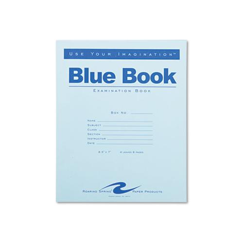 Examination Blue Book, Wide-legal Rule, 8.5 X 7, White, 4 Sheets