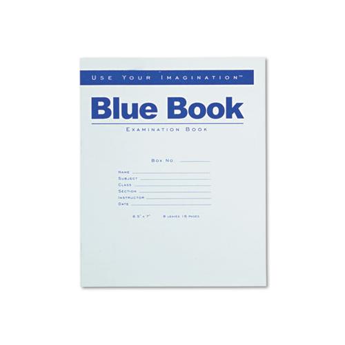 Examination Blue Book, Wide-legal Rule, 8.5 X 7, White, 8 Sheets