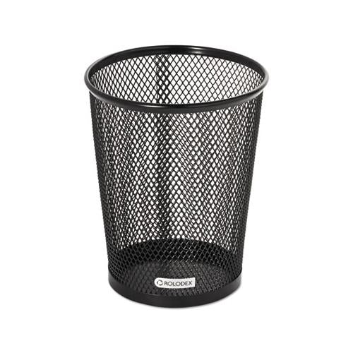 Nestable Jumbo Wire Mesh Pencil Cup, 4 3-8 Dia. X 5 2-5, Black