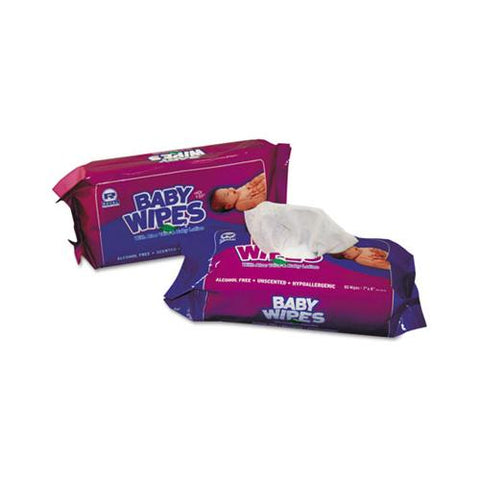 Baby Wipes Refill Pack, Scented, White, 80-pack, 12 Packs-carton