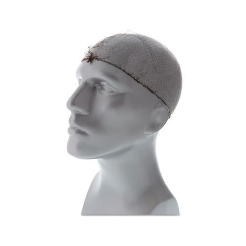 Lightweight Latex-free Hairnets, Dark Brown, 24 In., Nylon, 144-box