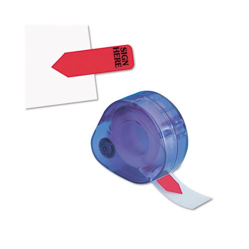 Arrow Message Page Flags In Dispenser, "sign Here", Red, 120-dispenser