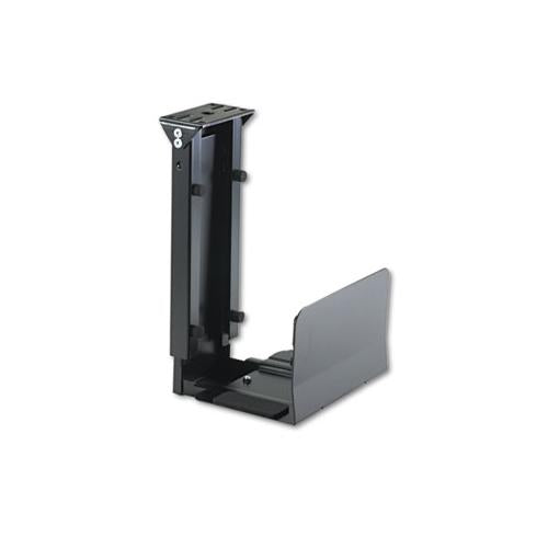 Ergo-comfort Fixed-mount Under Desk Cpu Holder, 7w X 9.5d X 14h, Black