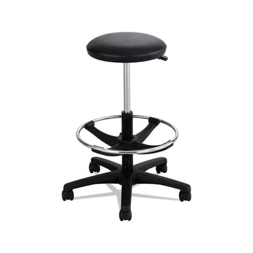 Extended-height Lab Stool, 32" Seat Height, Supports Up To 250 Lbs., Black Seat-black Back, Black Base