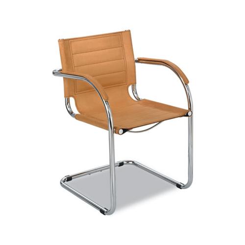 Flaunt Series Guest Chair, 21.5" X 23" X 31.75", Camel Seat-camel Back, Chrome Base