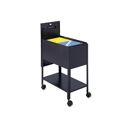 Extra-deep Locking Mobile Tub File, 13.5w X 24.75d X 28.25h, Black
