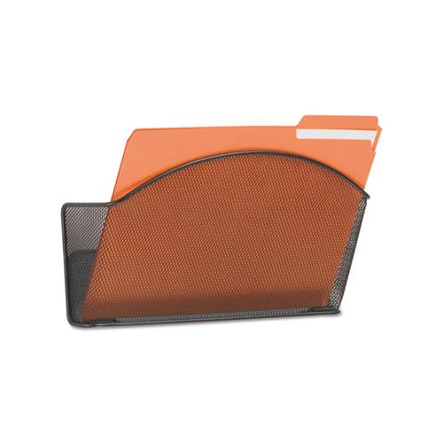 Onyx Steel Wall Pocket, Letter, Black, 12 X 3 X 9