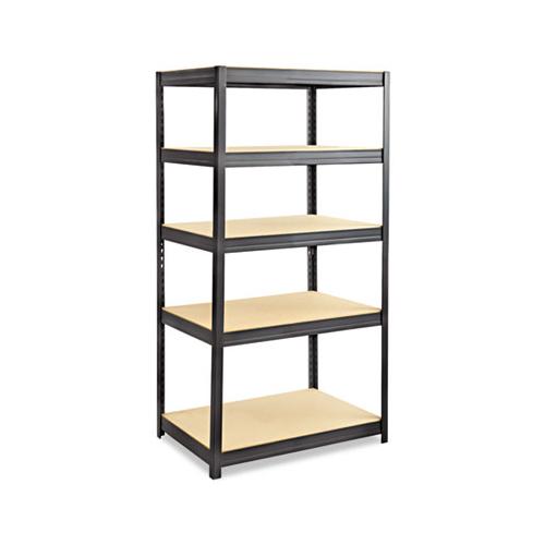 Boltless Steel-particleboard Shelving, Five-shelf, 36w X 24d X 72h, Black