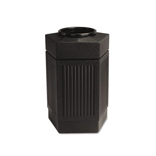 Canmeleon Indoor-outdoor Receptacle, Pentagon, Polyethylene, 30 Gal, Black