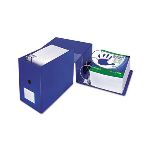 Clean Touch Locking D-ring Reference Binder Protected W-antimicrobial Additive, 3 Rings, 6" Capacity, 11 X 8.5, Blue