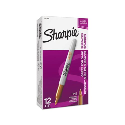 Metallic Fine Point Permanent Markers, Bullet Tip, Bronze