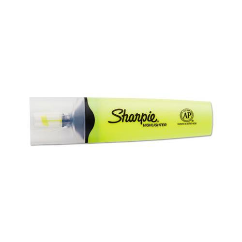 Clearview Tank-style Highlighter, Blade Chisel Tip, Fluorescent Yellow, Dozen