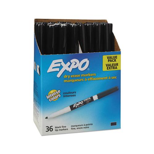 Low-odor Dry-erase Marker, Fine Bullet Tip, Black, 36-box