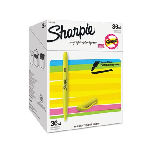 Pocket Style Highlighters, Chisel Tip, Yellow, 36-pack