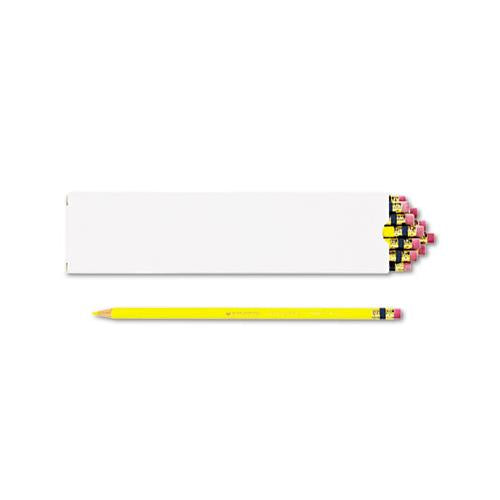 Col-erase Pencil With Eraser, 0.7 Mm, 2b (#1), Yellow Lead, Yellow Barrel, Dozen