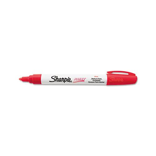Permanent Paint Marker, Medium Bullet Tip, Red