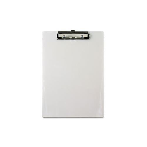 Plastic Clipboard, 1-2" Capacity, 8 1-2 X 12 Sheets, Pearl