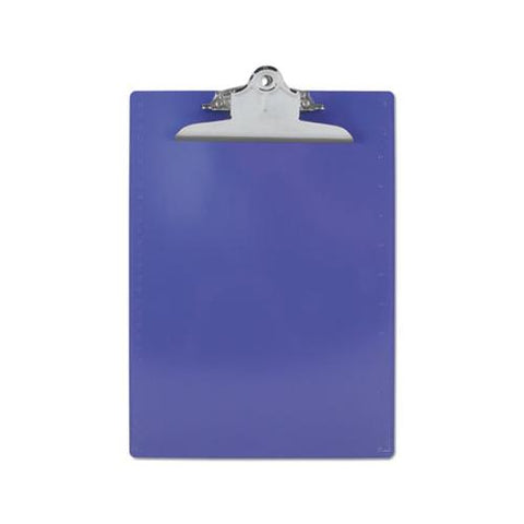 Recycled Plastic Clipboard W-ruler Edge, 1" Clip Cap, 8 1-2 X 12 Sheets, Purple